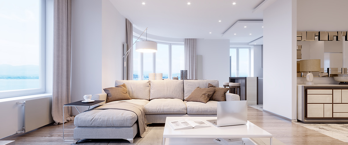 Einbaustrahler Weiß im Wohnzimmer