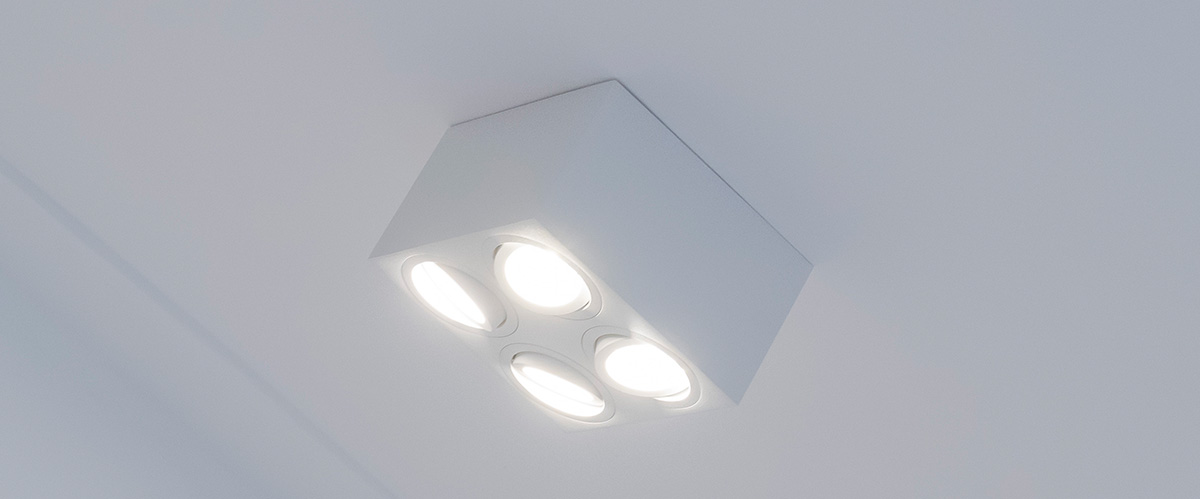 Aufbaustrahler Rund mit GU10-Lampe