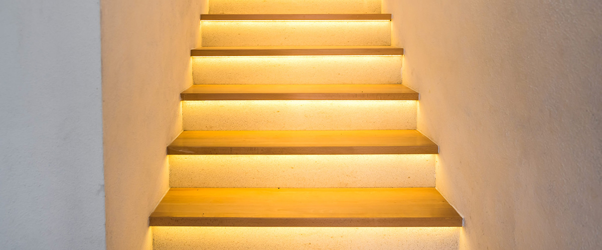 Streifen als LED-Treppenbeleuchtung