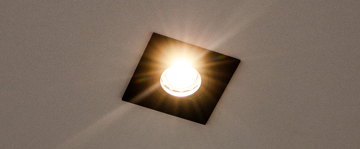 Einbaustrahler Schwarz mit GU10-Lampe
