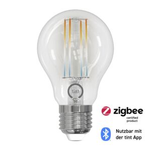 Tint Smart E27 7W LED Filamentlampe Einstellbares Weißlicht | Zigbee 3.0 & Bluetooth | Dimmbar | 1800K-6500K