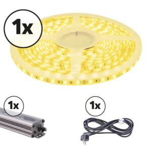 LED-Streifen 5m Komplettes Set 12V 3000K IP65 300 SMD 2835 LEDS