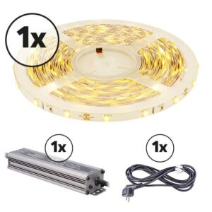 LED-Streifen 5m Komplettes Set 12V 3000K IP20 150 SMD 3528 LEDS