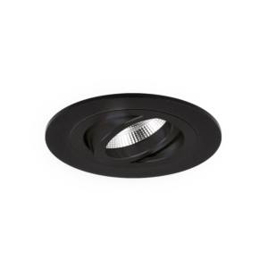 Einbaustrahler Venezia 35mm  rund Schwarz kippbar mit Klemmfedern