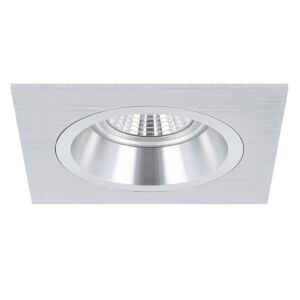 Einbaustrahler Milano quadratisch Aluminium vertieft mit Klemmfedern