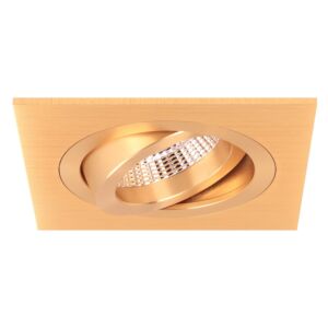 Einbaustrahler Torino quadratisch Gold schwenkbar mit Klemmfedern