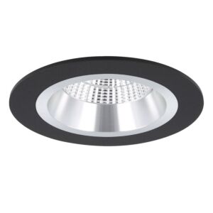 Einbaustrahler Bolzano rund Schwarz Alu vertieft mit Klemmfedern