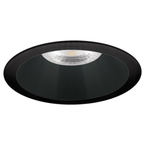 Einbaustrahler Bolzano rund Schwarz extra vertieft mit Blattfedern