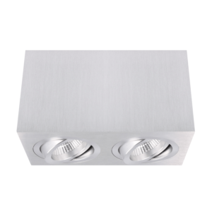 Aufbaustrahler Palermo Aluminium quadratisch doppelt schwenkbar