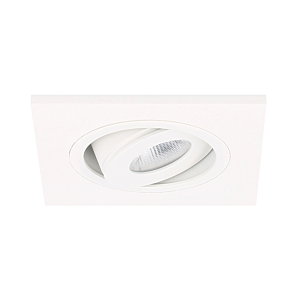 LED Einbaustrahler Alba quadratisch 3W 2700K Weiß IP65 dimmbar schwenkbar