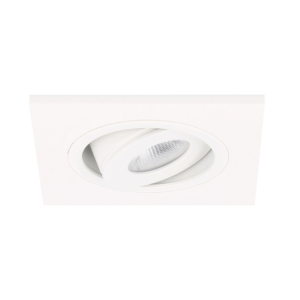 LED Einbaustrahler Alba quadratisch 3W 2700K Weiß IP65 dimmbar schwenkbar