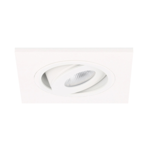 LED Einbaustrahler Alba quadratisch 3W 2700K Weiß IP65 dimmbar schwenkbar