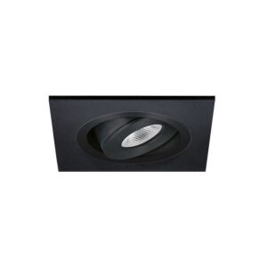 LED Einbaustrahler Alba quadratisch 3W 2700K Schwarz IP65 dimmbar schwenkbar