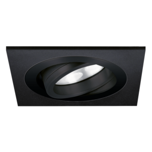 LED Einbaustrahler Lecco quadratisch 5W 2700K Schwarz IP65 dimmbar schwenkbar