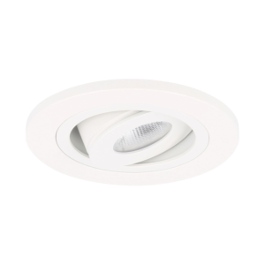 LED Einbaustrahler Monza rund 3W 2700K Weiß IP65 dimmbar schwenkbar