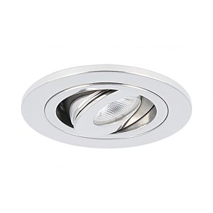 LED Einbaustrahler Monza rund 3W 2700K Edelstahl IP65 dimmbar schwenkbar