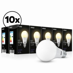 E27 LED-Lampe Ultra 10er-Pack A60 9W 2700K dimmbar