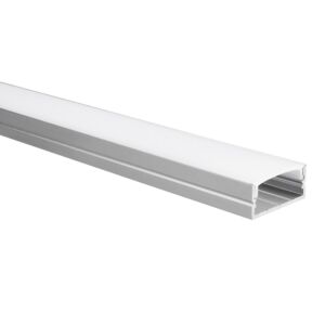 LED-Streifen Profil Senisa Aluminium breit 1m inkl. milchweißer Abdeckung