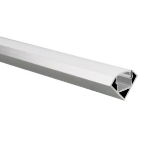 LED-Streifen Profil Tarenta Aluminium 45°‑Eckprofil 1m inkl. transparente Abdeckung