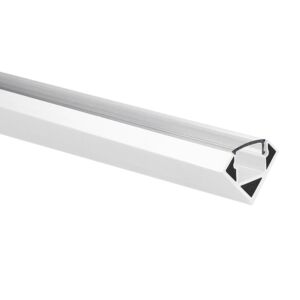 LED-Streifen Profil Tarenta Weiß 45°‑Eckprofil 1m inkl. transparente Abdeckung
