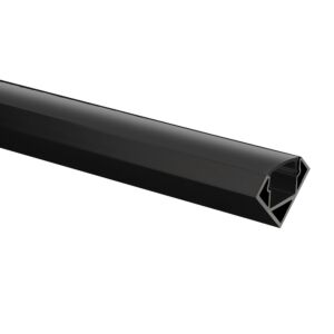 LED-Streifen Profil Tarenta Schwarz 45°‑Eckprofil 1m inkl. Schwarze Abdeckung