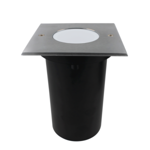 Bodeneinbaustrahler Alexis GU10 Edelstahl IP67 quadratisch milchweiß Glas