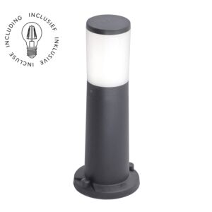 Außenstehleuche Amelia 400 E27 rund Schwarz IP55 inkl. Lichtquelle 6W 2700k