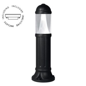 Außenstehleuche Sauro GX53 rund Schwarz IP55 inkl. Lichtquelle 7W 3000k