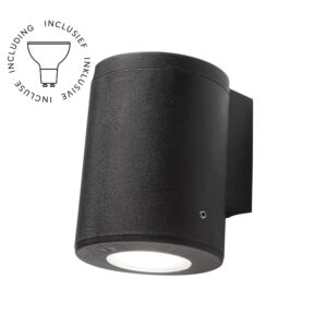 Wandleuchte Franca down Schwarz Diffuses Glas GU10 3,5W 2700K/4000K IP55