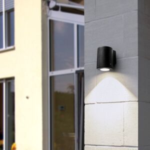 Wandleuchte Franca down Schwarz IP55 Diffuses Glas inkl. GU10 3,5W 2700-4000K