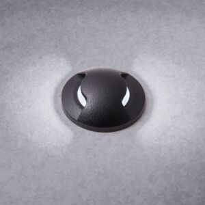 Bodeneinbaustrahler Aldo 2 Schwarz rund IP67 inkl. G9 1,7W 3000K