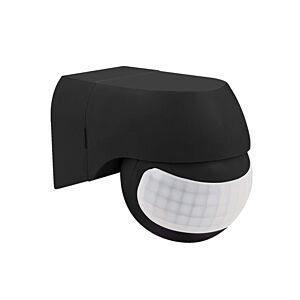 LED Bewegingsmelder Außen Mauer Aufbau Schwarz IP44