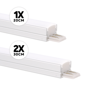 LED-Schrankbeleuchtung Komplettes Set Aufbau 12W 3000K Aluminium dimmbar 24V DC