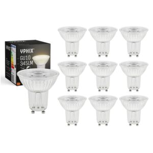 10er Vorteilpack GU10 LED-Lampe Izar 36° 4,7W 2700K dimmbar
