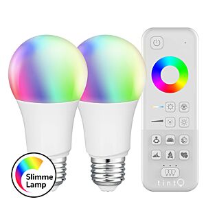 E27 Smart LED-Lampe Starterset tint A60 9,5W RGB dimmbar mit Fernbedienung