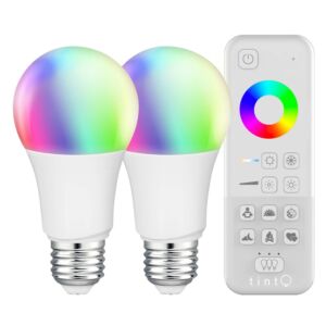E27 Smart LED-Lampe Starterset tint A60 9,5W RGB dimmbar mit Fernbedienung
