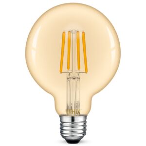 E27 LED Filament Lampe Atlas G95 gold 4,5W 2200K dimmbar