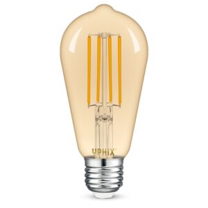 E27 LED Filament Lampe Edison Atlas ST64 gold 8W 1800K dimmbar