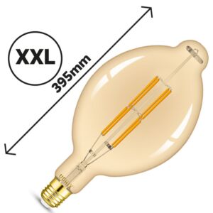 E27 LED Filament Lampe XXL Kugel 8W 2200K dimmbar gold