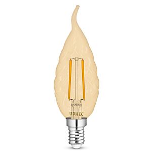 E14 LED Lampe Kerzenform BA35 Filament Polaris 2,5W 2200K