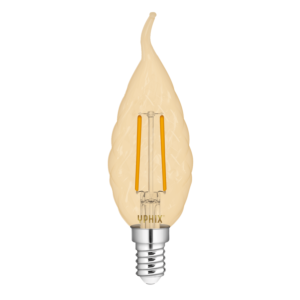 E14 LED Filament Kerzenlampe Polaris BA35 amber 2,5W 2200K