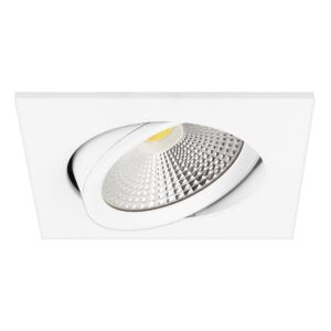 LED Einbaustahler Eleanora quadratisch 6W dim to warm 2000K-3000K Weiß inklusiv Treiber IP44