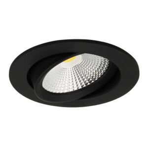 LED Einbaustahler Eleanora rund 6W dim to warm 2000K-3000K Schwarz inklusiv Treiber