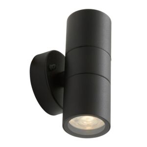 Wandleuchte Acero 2-flammig Schwarz GU10 IP44