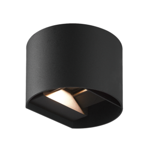 LED Wandleuchte Aspen – 12W Schwarz Rund – Einstellbare Lichtfarbe – Innen & Außen – IP65