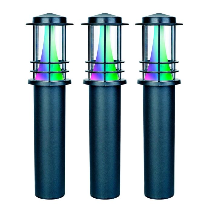 Smarte Outdoor LED-Wegeleuchten Petunia 3er-Set