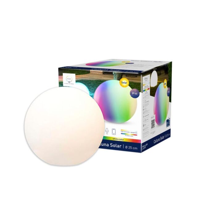 Smarte LED-Leuchtkugel Calluna Solar RGBW Tint 45cm
