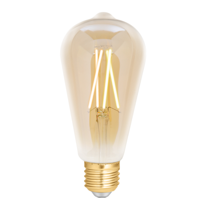 E27 SMART WLAN LED FILAMENT LAMPE WiZ ST64 6,5W 2200-4500K AMBER 