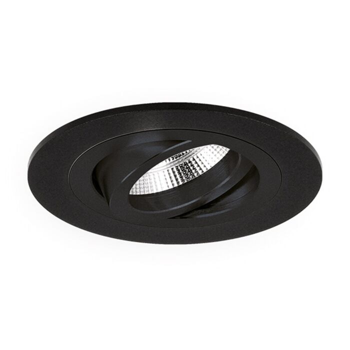 Mini einbaustrahler Venezia MR11 (35mm) rund Schwarz Schwenkbar