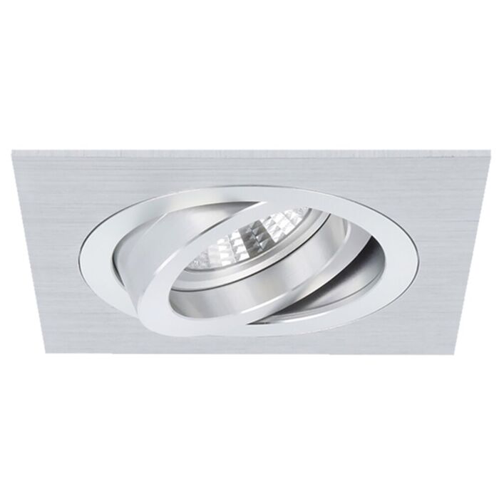 Einbaustrahler Torino quadratisch Aluminium schwenkbar mit Blattfedern